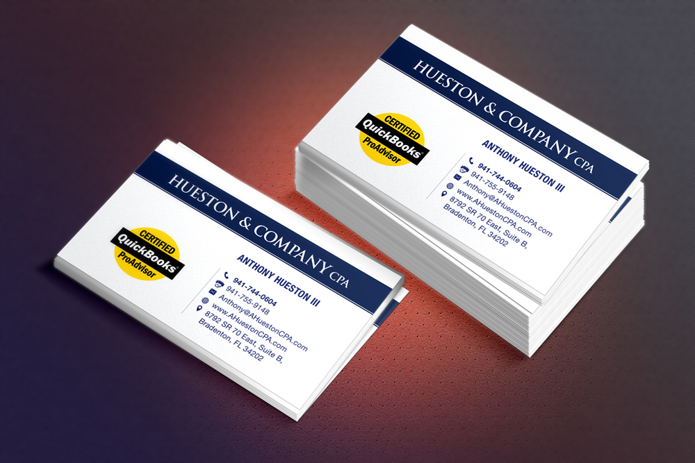 Business Card Design by FLEXIN for Hueston & Company CPA, LLC | Design #4818872