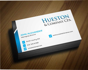 Business Card Design by AwsomeD for Hueston & Company CPA, LLC | Design: #4845966