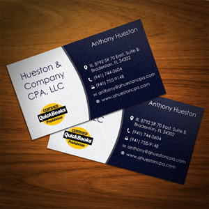 Business Card Design by Abikasirajan for Hueston & Company CPA, LLC | Design: #4811074
