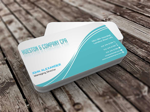 Business Card Design by szabist for Hueston & Company CPA, LLC | Design: #4851869