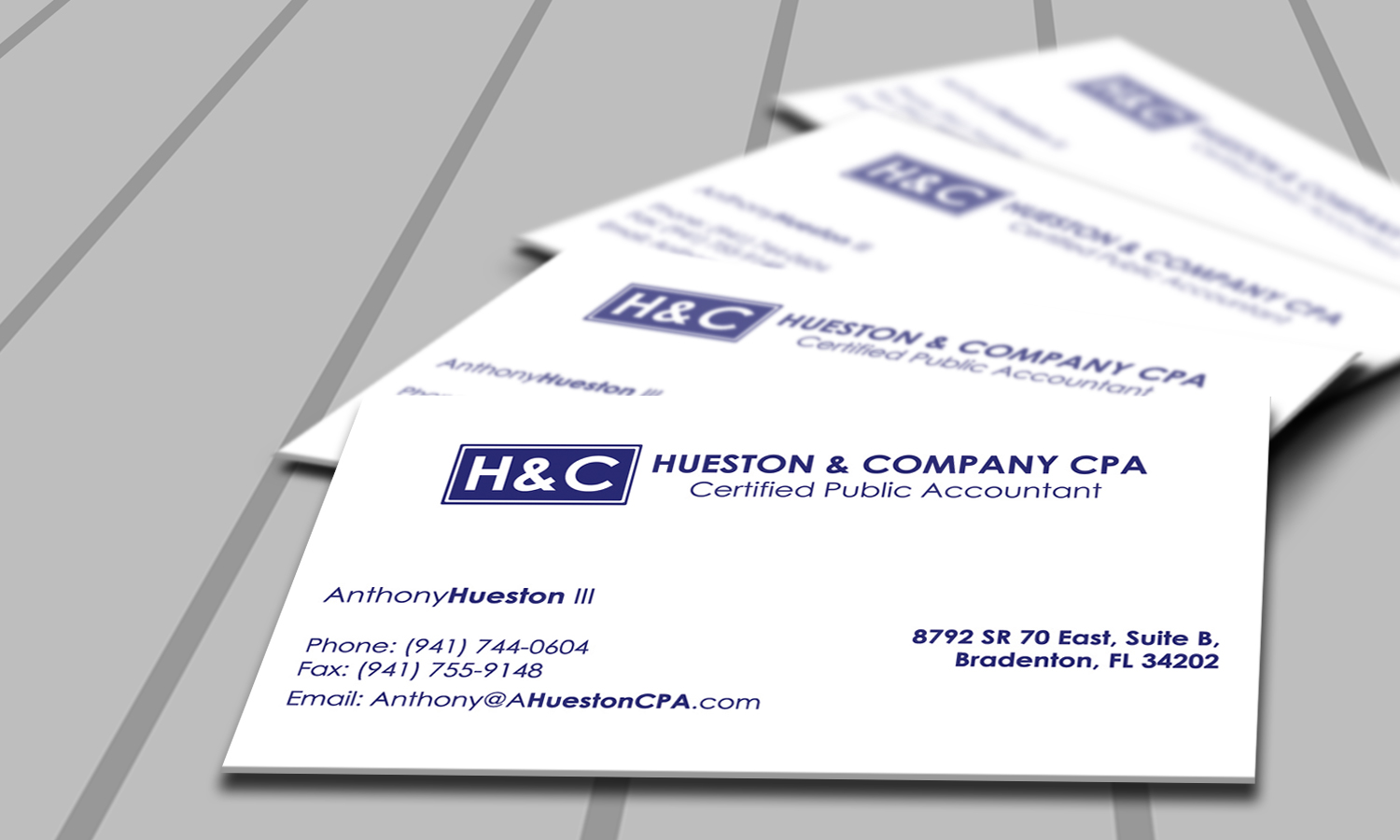 Business Card Design by Stylez Designz for Hueston & Company CPA, LLC | Design #4862215
