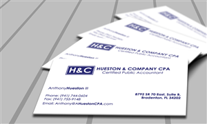 Business Card Design by Stylez Designz for Hueston & Company CPA, LLC | Design: #4862215