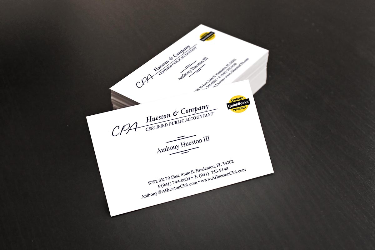 Business Card Design by S.D. Design for Hueston & Company CPA, LLC | Design #4805335