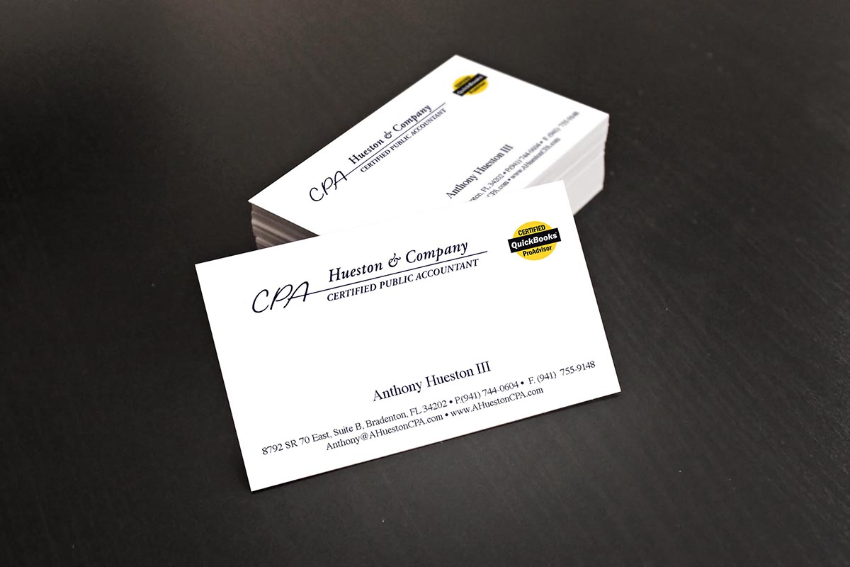 Business Card Design by S.D. Design for Hueston & Company CPA, LLC | Design #4805346