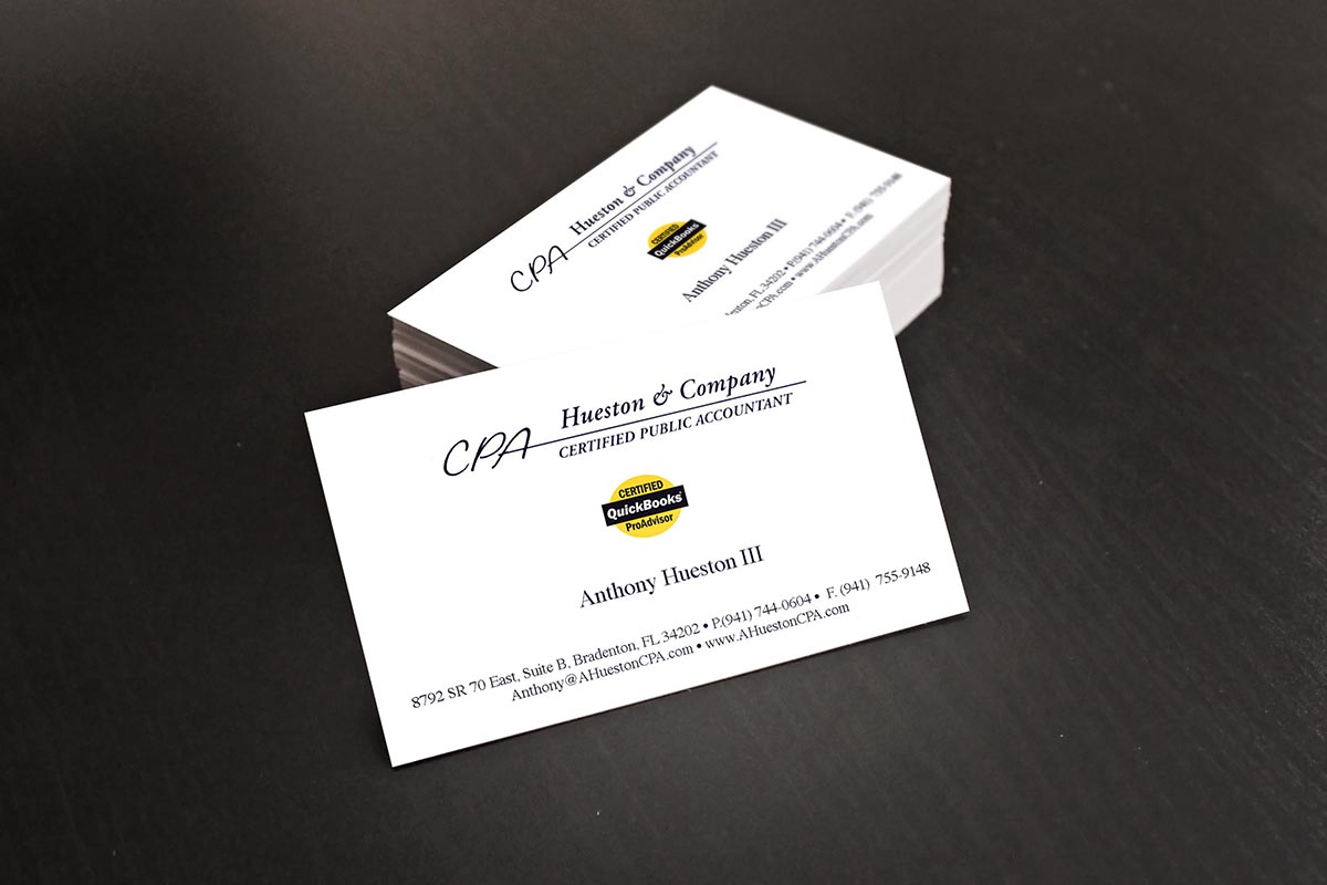 Business Card Design by S.D. Design for Hueston & Company CPA, LLC | Design #4805349