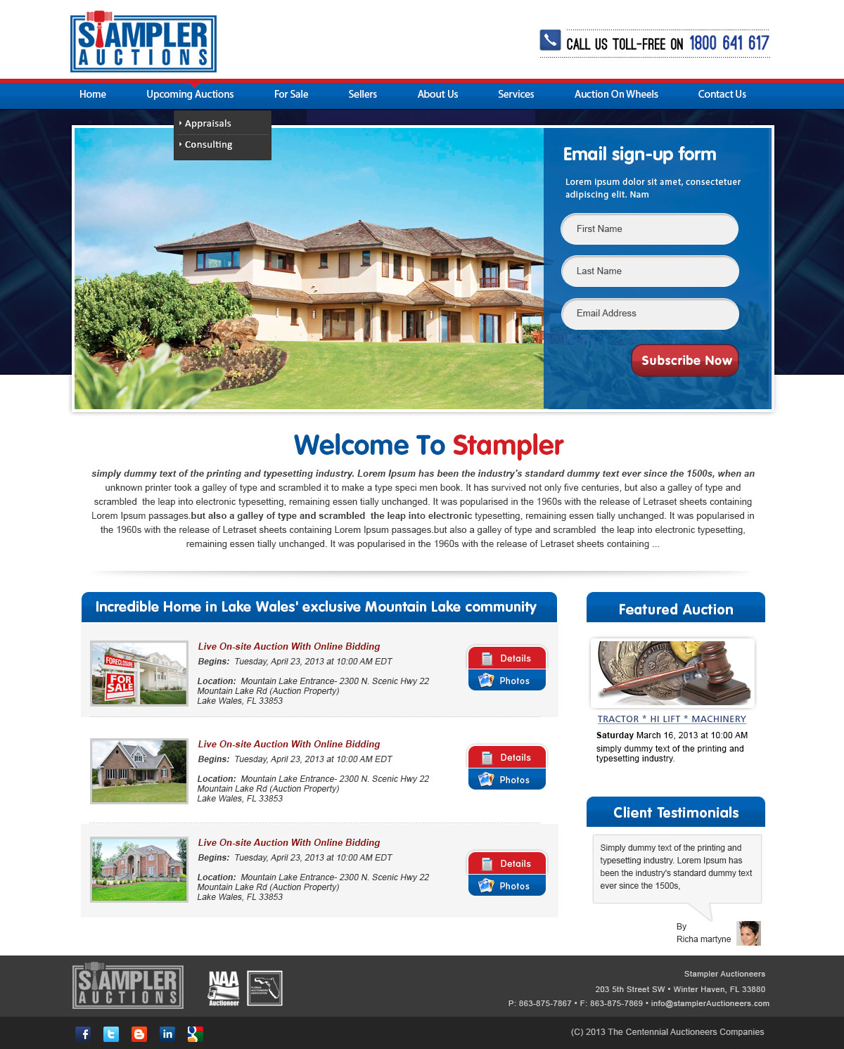WordPress-Design von webxvision für AuctionServices.com, Inc. | Design #4820072