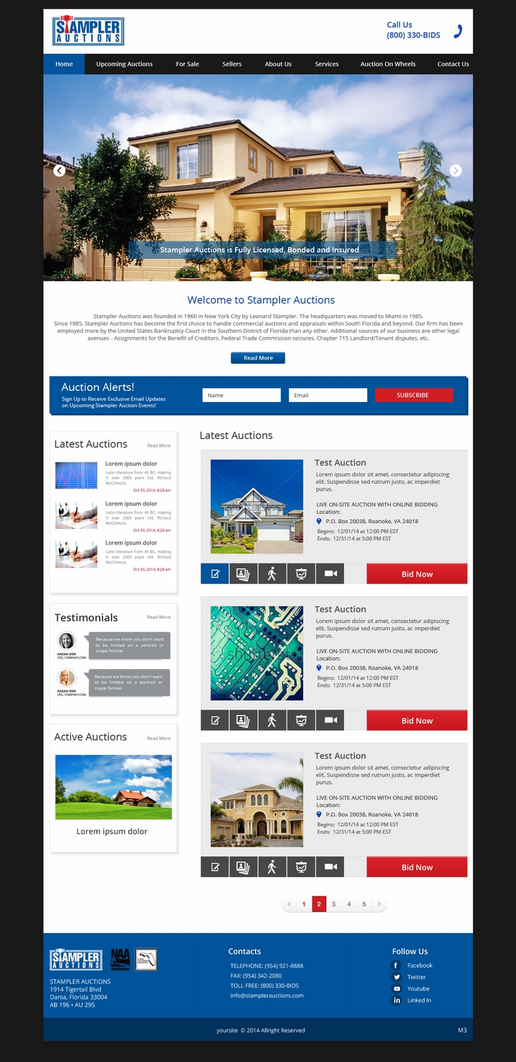 Wordpress Design by pb for AuctionServices.com, Inc. | Design #4811079