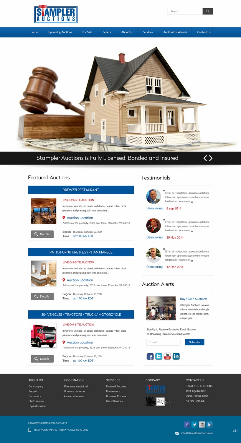 WordPress-Design von pb für AuctionServices.com, Inc. | Design #4811094