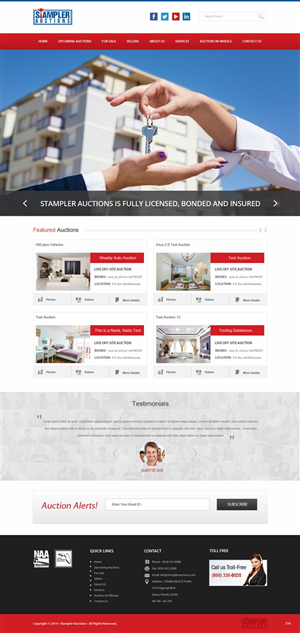 Wordpress Design by pb for AuctionServices.com, Inc. | Design: #4811105