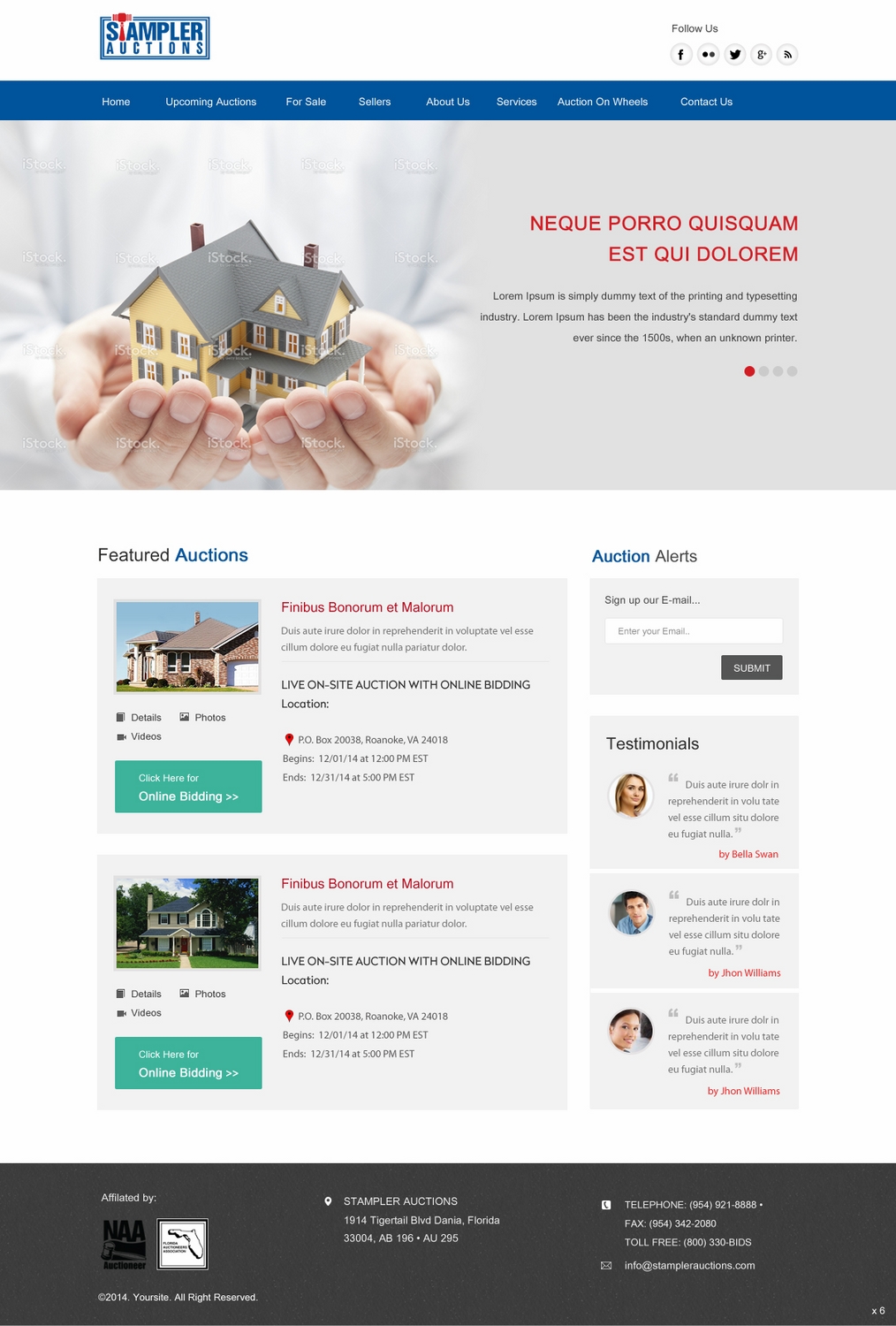 Wordpress Design by pb for AuctionServices.com, Inc. | Design #4811108