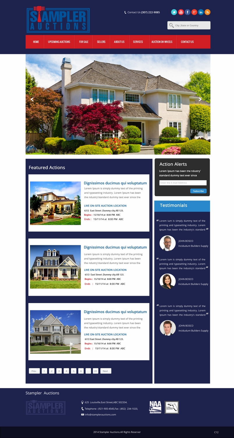 WordPress-Design von pb für AuctionServices.com, Inc. | Design #4833445