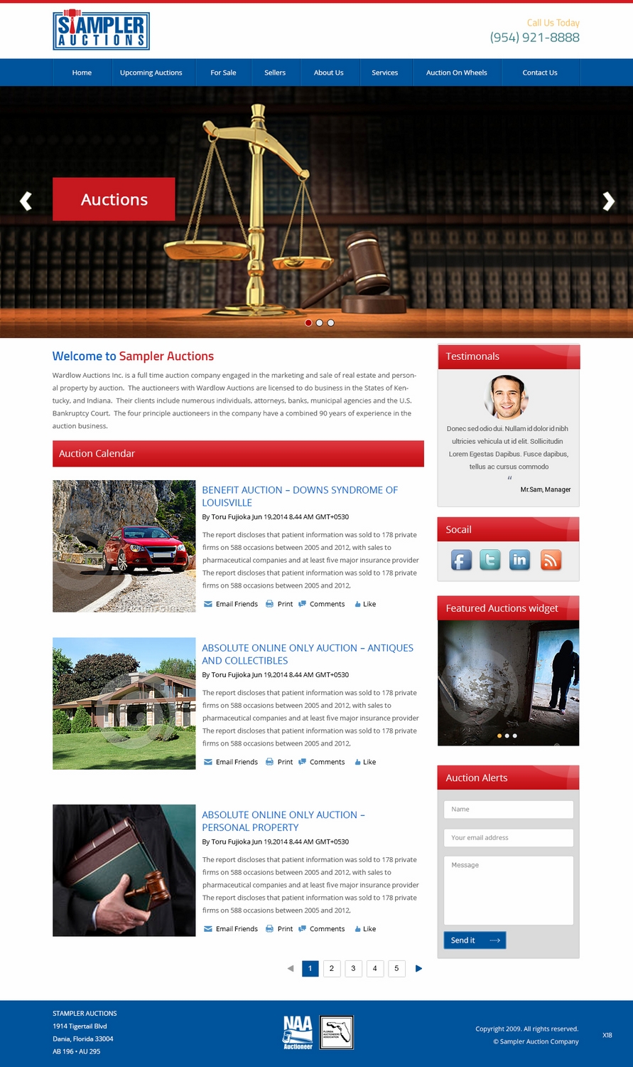 Wordpress Design by pb for AuctionServices.com, Inc. | Design #4833447