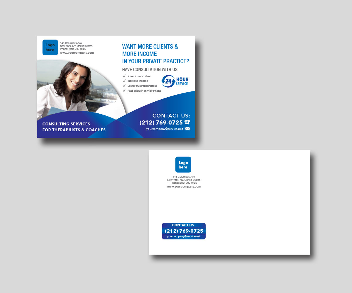 Postcard Design by mcoco for D-WellnessInstitute | Design #4871082