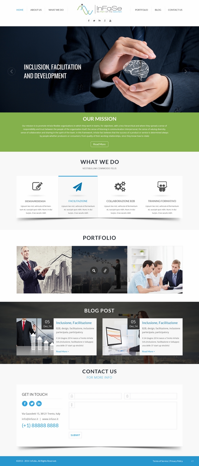 Wordpress Design by pb for Via Gazzoletti, 15 - 38100 TN Codice fiscale/Partita IVA: 02341550222 Cup : C78G14001890008 | Design #5041514