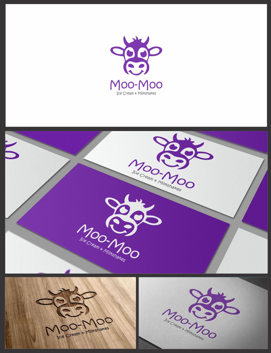 Logo-Design von Racer für Moo-Moo Ice Cream & Milkshakes | Design #4884356