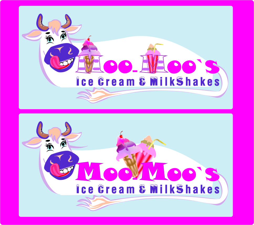 Logo Design by rajeew007 for Moo-Moo Ice Cream & Milkshakes | Design #4827792