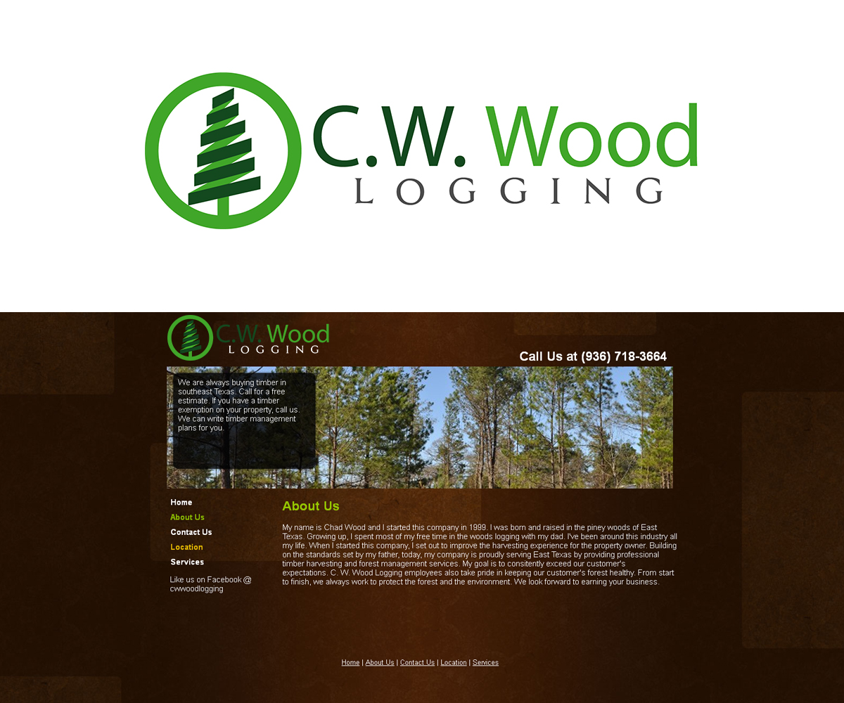 Logo Design by Professor P for C.W.Wood Logging Company | Design #4827414