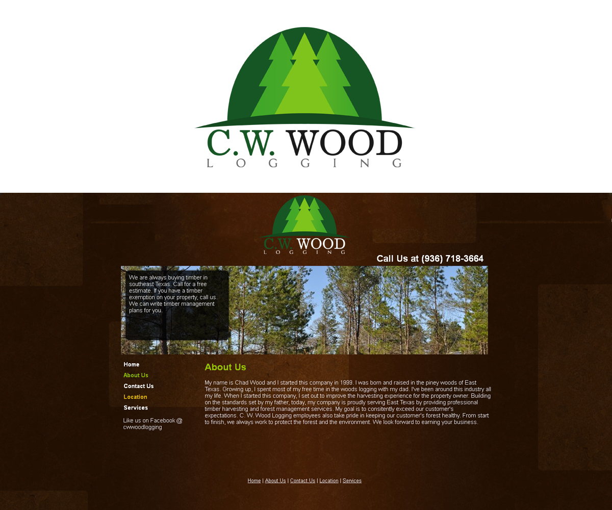 Logo Design by Professor P for C.W.Wood Logging Company | Design #4827423