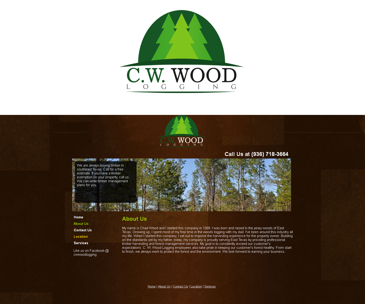 Logo Design by Professor P for C.W.Wood Logging Company | Design #4827542