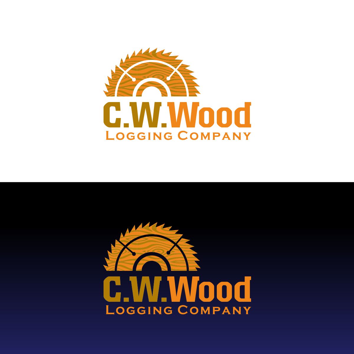 Masculine, Bold, Industry Logo Design for C. W. Wood Logging Company by ...