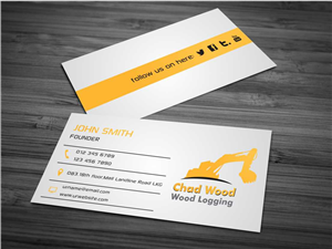 Business Card Design by AwsomeD for C.W.Wood Logging Company | Design: #4846280