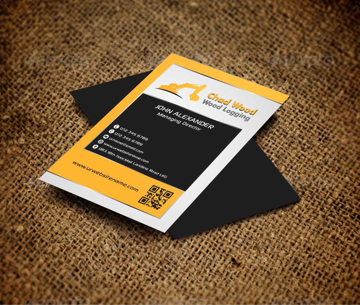 Business Card Design by AwsomeD for C.W.Wood Logging Company | Design #4846290