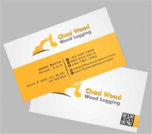 Business Card Design by AwsomeD for C.W.Wood Logging Company | Design: #4846294