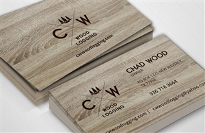 Business Card Design by Studio 17 for C.W.Wood Logging Company | Design: #4835892