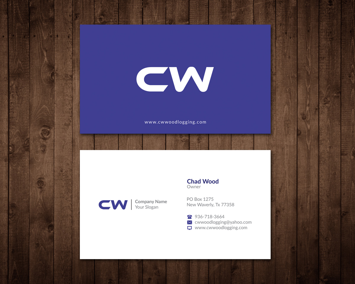 Business Card Design by WebixBD for C.W.Wood Logging Company | Design #4857496
