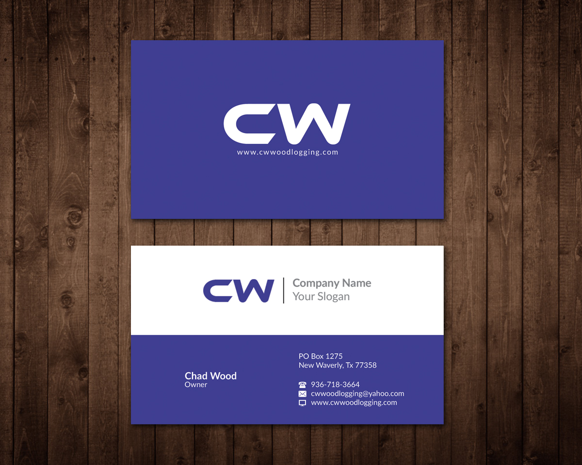 Business Card Design by WebixBD for C.W.Wood Logging Company | Design #4857498