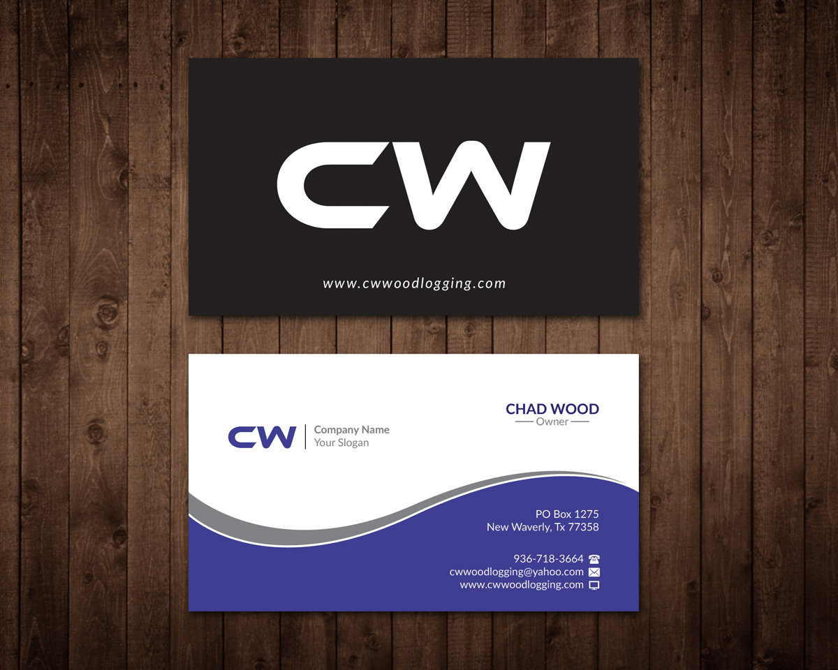 Business Card Design by WebixBD for C.W.Wood Logging Company | Design #4857501