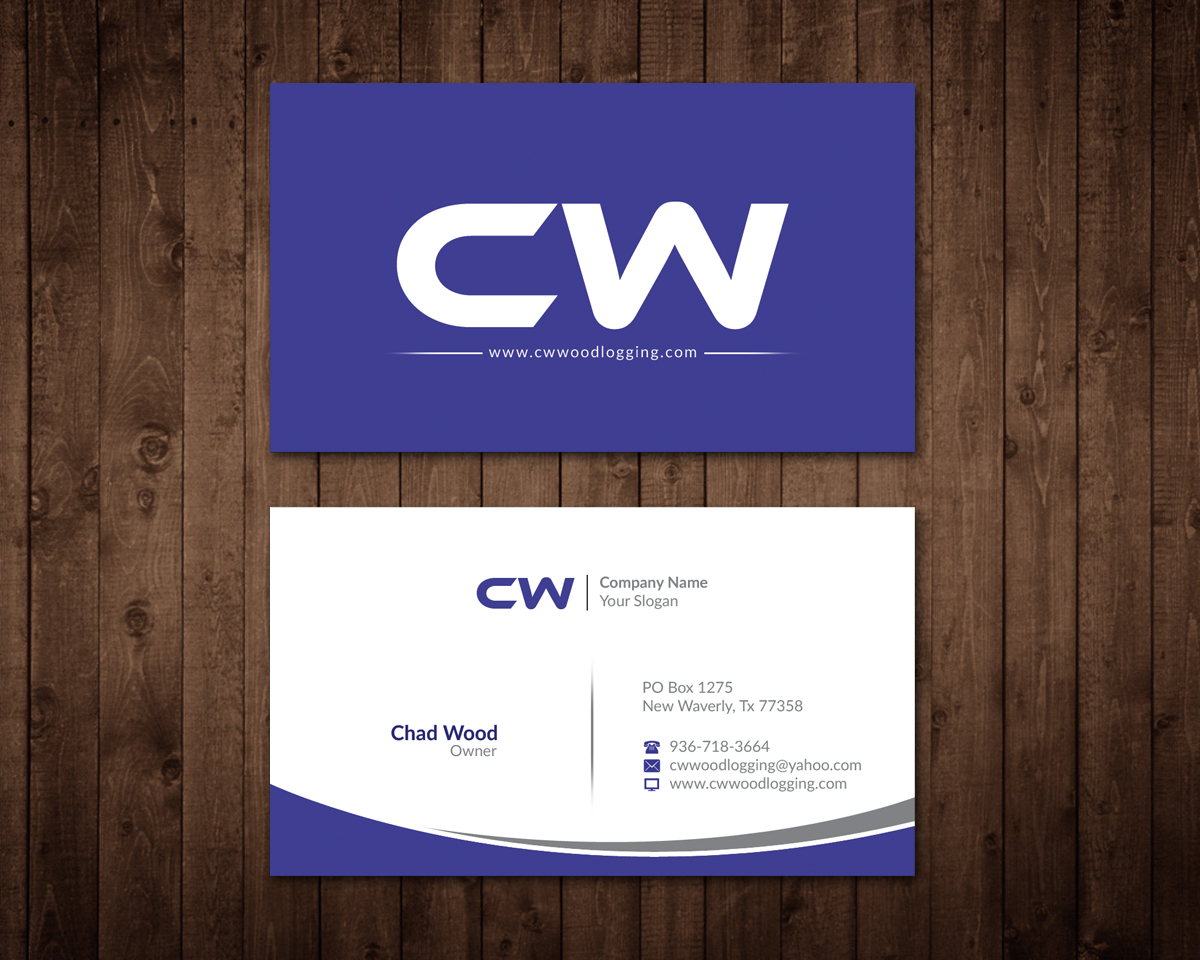 Business Card Design by WebixBD for C.W.Wood Logging Company | Design #4857502