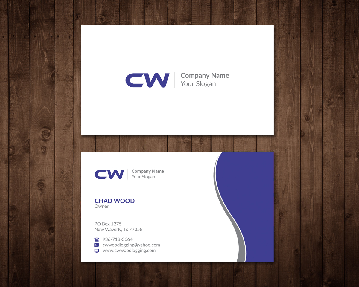 Visitenkarten-Design von WebixBD für C.W.Wood Logging Company | Design #4857536