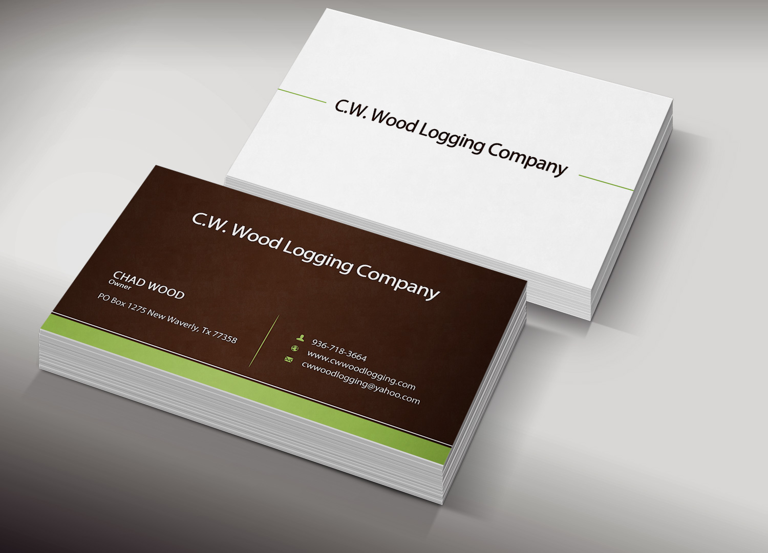 Business Card Design by Lanka Ama for C.W.Wood Logging Company | Design #4835639