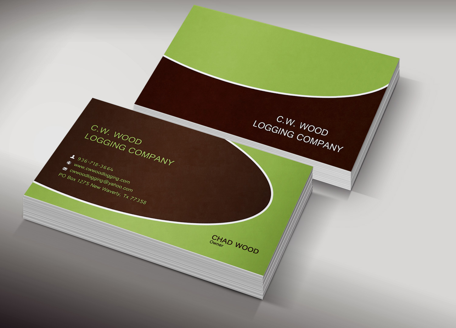 Business Card Design by Lanka Ama for C.W.Wood Logging Company | Design #4835660