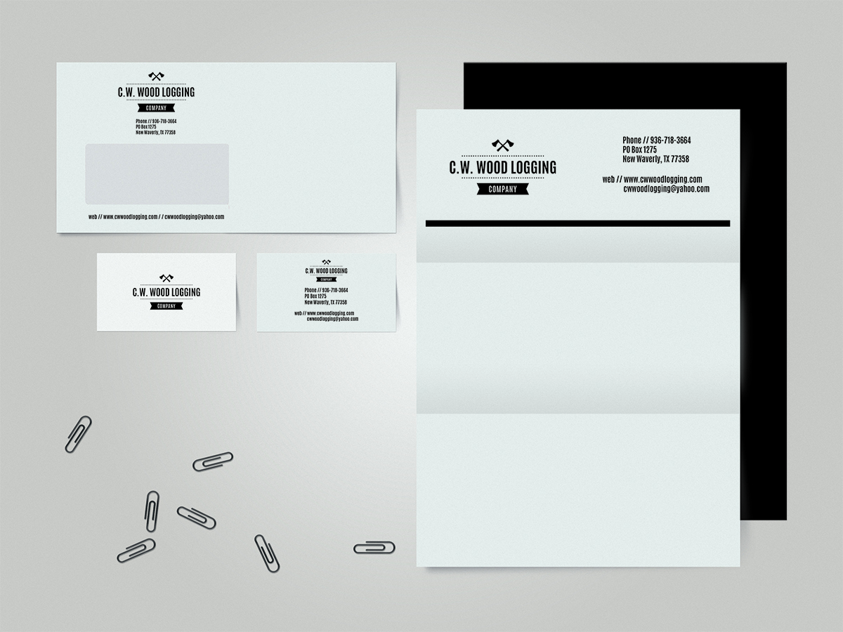 Stationery Design by TiD for C.W.Wood Logging Company | Design #4830870