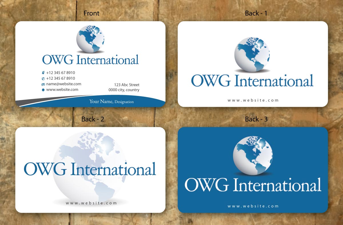 Business Card Design by Sbss for OWG International | Design #1363590