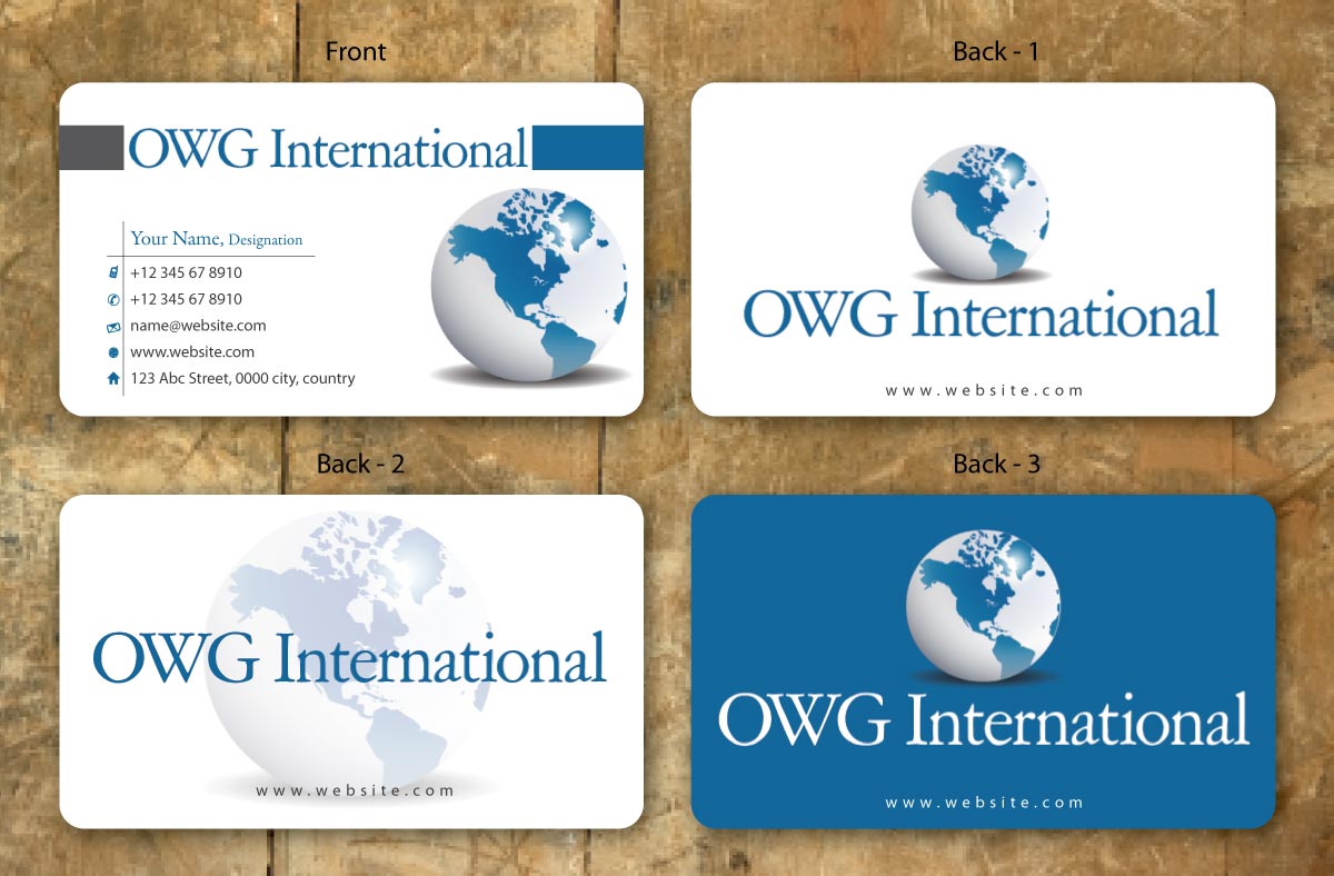 Business Card Design by Sbss for OWG International | Design #1363594