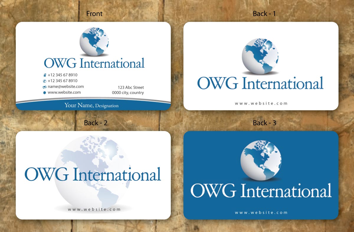 Business Card Design by Sbss for OWG International | Design #1363607