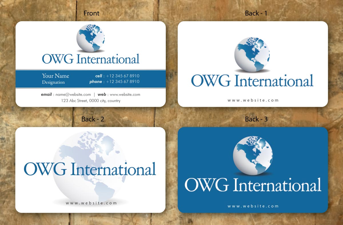 Business Card Design by Sbss for OWG International | Design #1363613