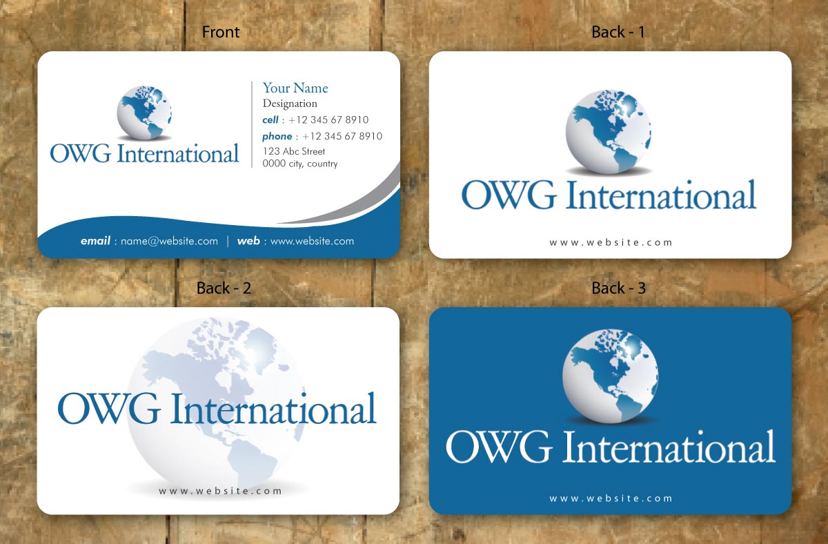 Business Card Design by Sbss for OWG International | Design #1363625