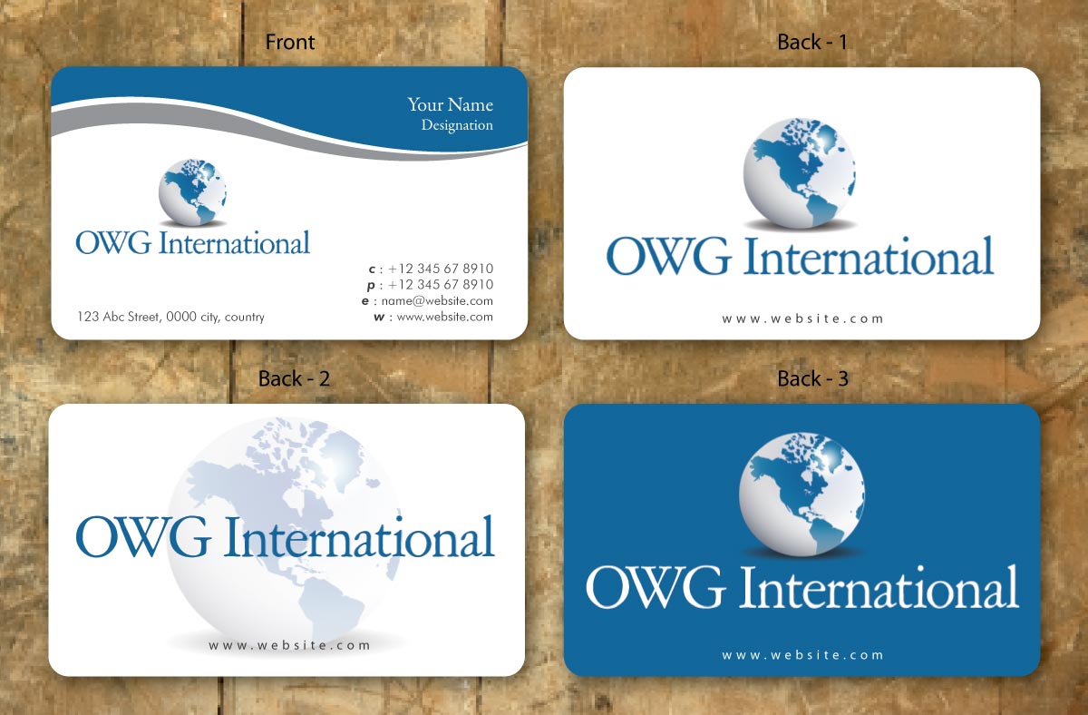 Business Card Design by Sbss for OWG International | Design #1363646