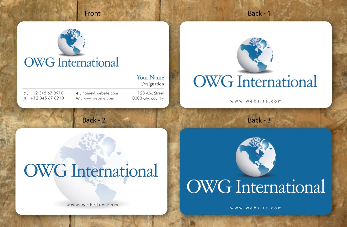 Business Card Design by Sbss for OWG International | Design #1363655
