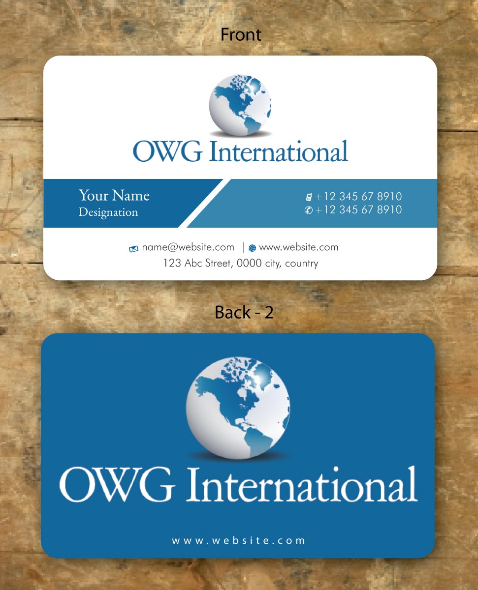 Business Card Design by Sbss for OWG International | Design #1365634