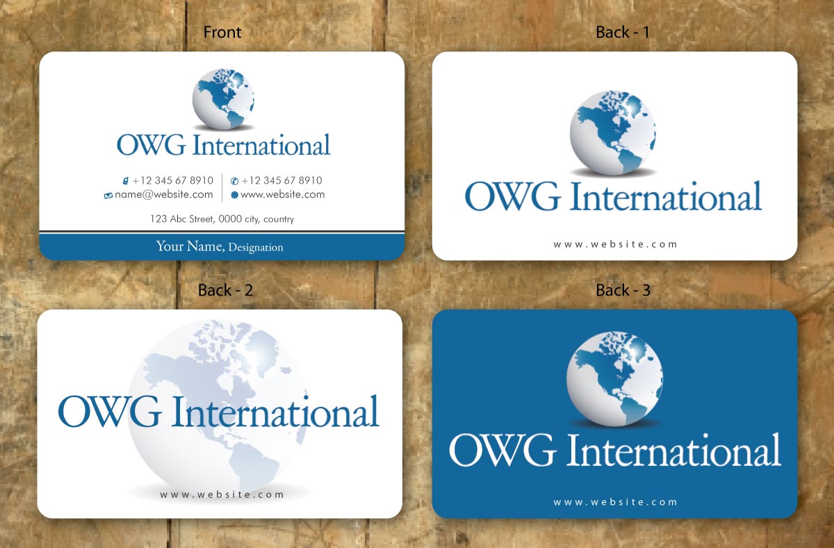 Business Card Design by Sbss for OWG International | Design #1365638