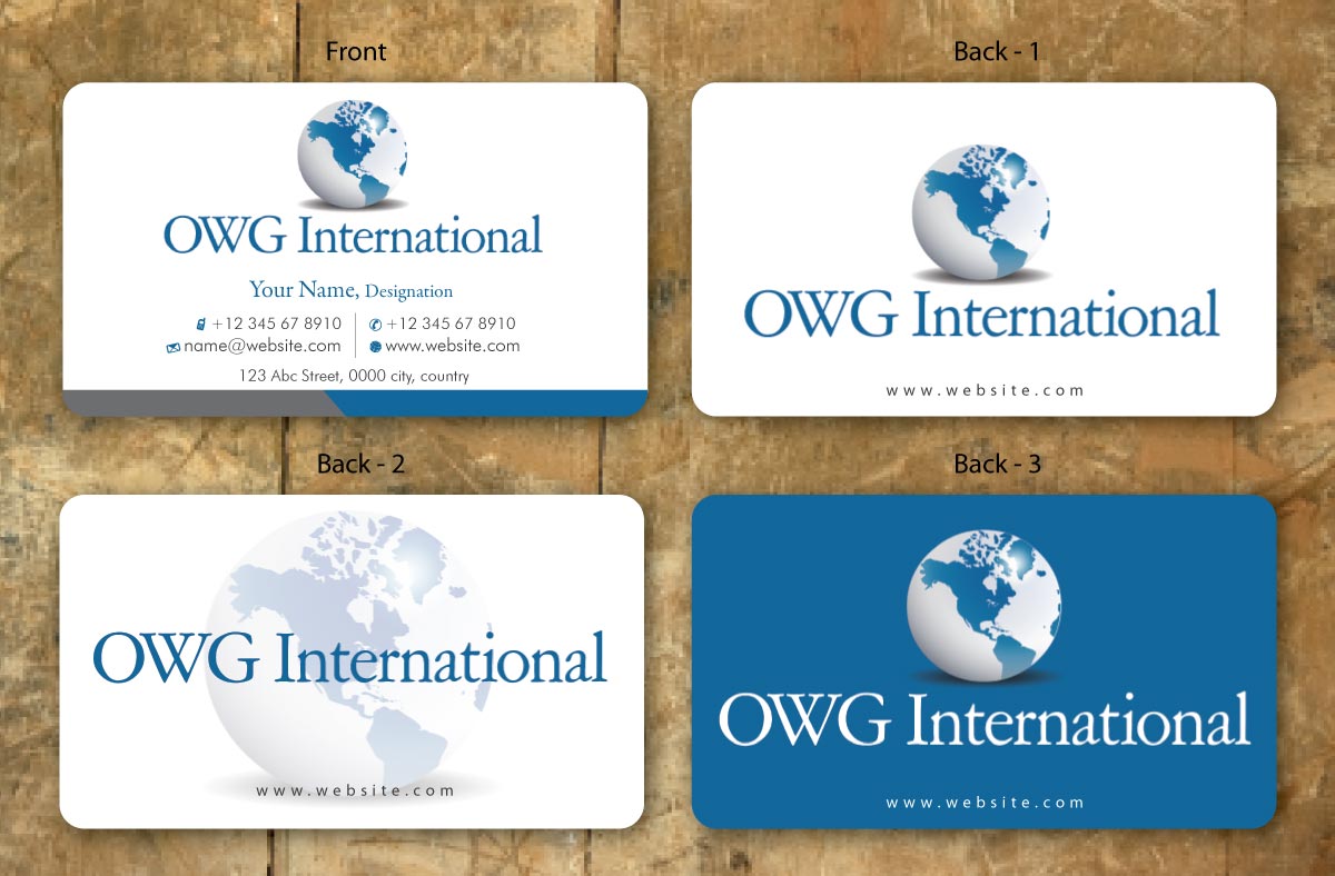 Business Card Design by Sbss for OWG International | Design #1365669