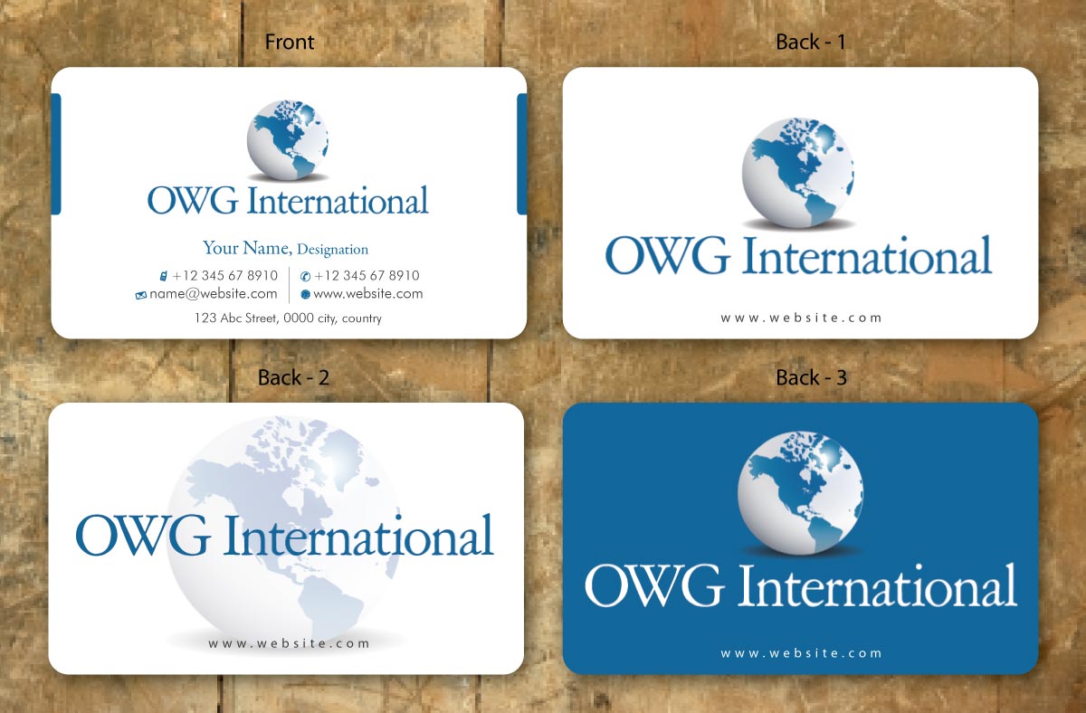 Business Card Design by Sbss for OWG International | Design #1365721