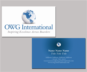 Business Card Design by Alison for OWG International | Design #1364328