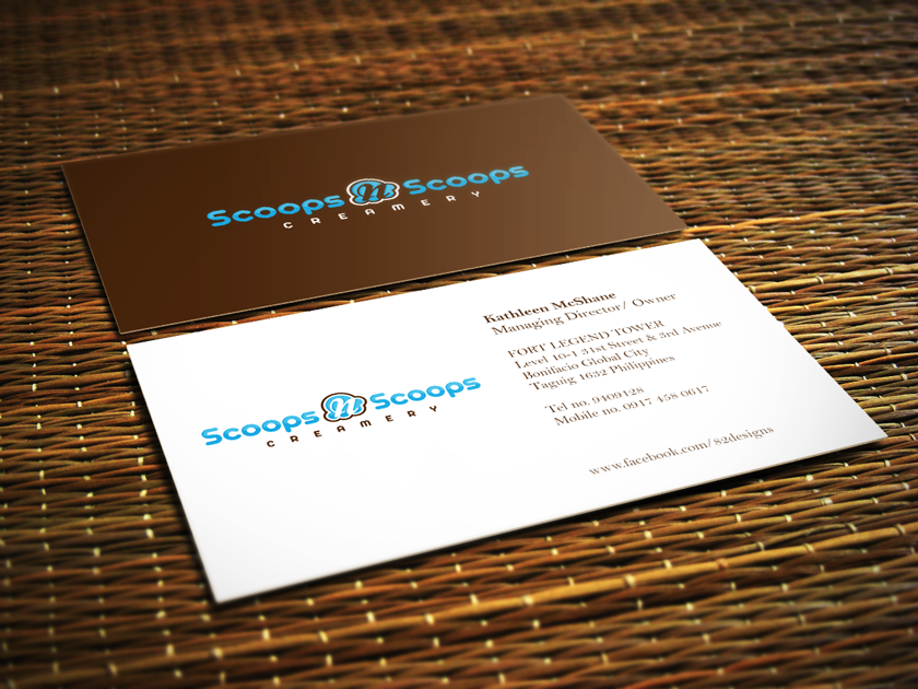 Modern, Playful Logo Design for Scoops N Scoops Creamery by mvillamin