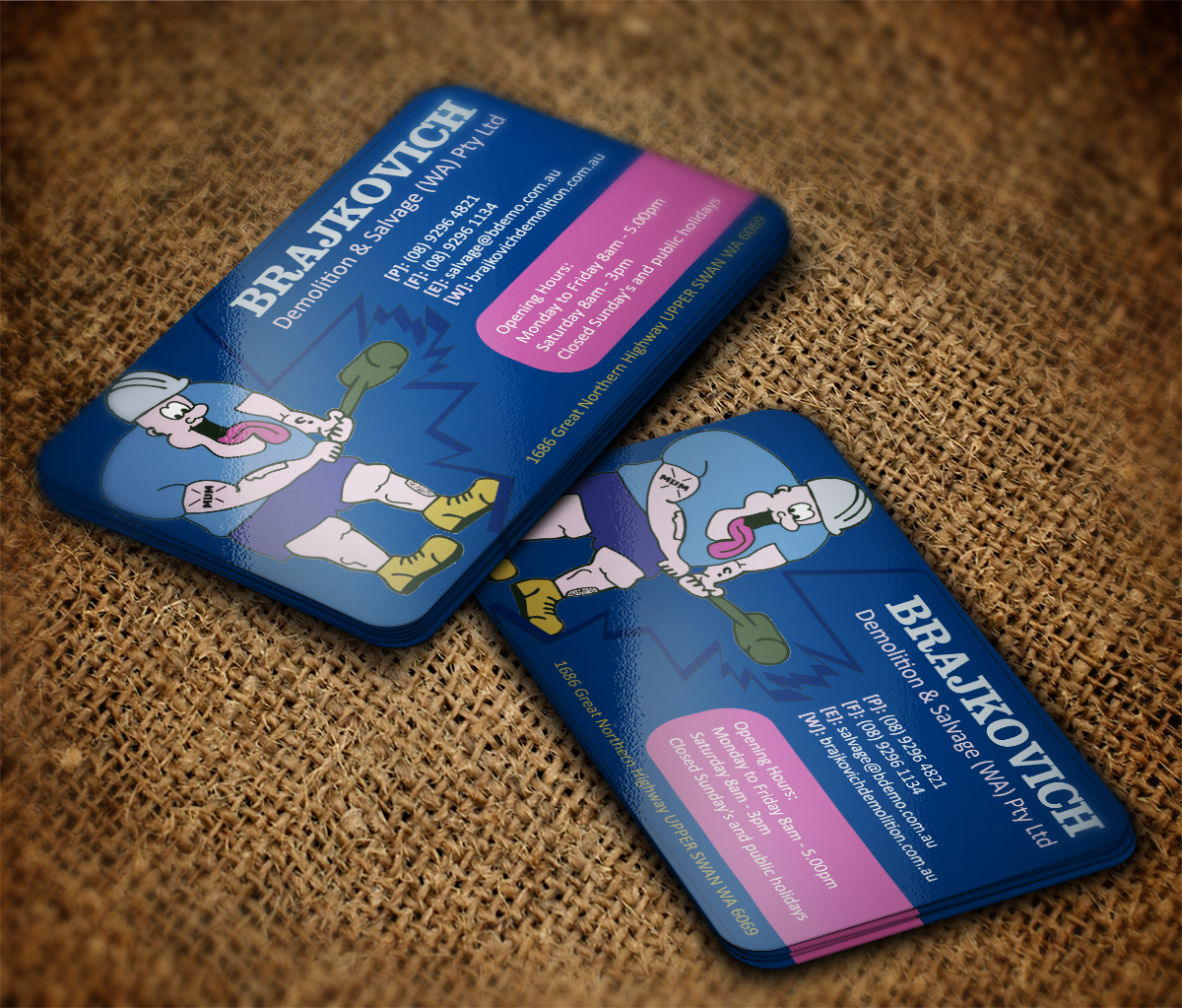 Diseño de Tarjeta de Presentación por MT para Brajkovich Demolition & Salvage (WA) Pty Ltd | Diseño #4864427